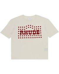 Rhude - Flocked Burnout T-Shirt Vintage Rhfw23Tt07012 Vtg" - Lyst