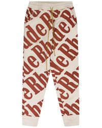 Rhude - All Over Sweatpants "Cream Rhd Mbtm 0243 Cred" - Lyst