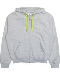 CASABLANCA - Cashmere Blend Zip Up Hooded Sweatshirt Marble" Sp26 Jtp 458 01" - Lyst