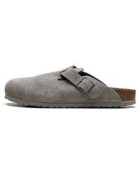 Birkenstock - Boston Suede Leather "Stone Coin - Lyst