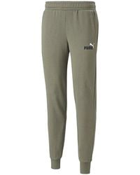 PUMA - Essential+ Embroidery Logo Fleece Pants "Grape Leaf 846810 44" - Lyst