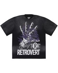 RETROVERT - Hand T-Shirt Ss24May002Washedcharcoal" - Lyst