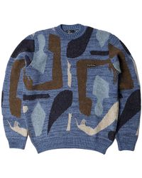 by Parra - Detached Knitted Pullover Hoodie 54450-Blu" - Lyst