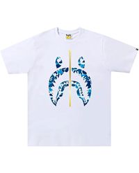 A Bathing Ape - Abc Camo Zip Shark T-Shirt 1I30 110 008" - Lyst