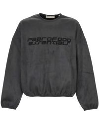 Fear Of God - Essentials Suede Fleece Modern Crewneck Sweatshirt "Iron" 192Ho256732F" - Lyst