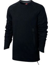 Nike - Tech Fleece Crew Neck Sweatshirt 846348 010" - Lyst