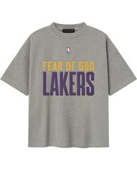 Fear Of God - Lakers 90's T-Shirt "Concrete Heather" 125Nb252005F" - Lyst
