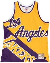 Mitchell & Ness - Nba Big Face Fashion Tank 5.0 "Los Angeles Lakers" Tmtk4350 Lalyypppyell" - Lyst