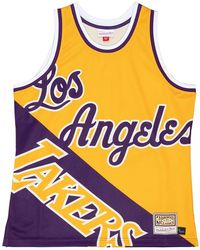 Mitchell & Ness - Nba Big Face Fashion Tank 5.0 "Los Angeles Lakers" Tmtk4350 Lalyypppyell" - Lyst