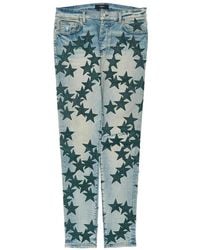 Amiri - Leather Star Patch Jeans "Chemist - Lyst