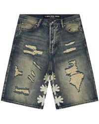 LOSTSHDWS - Dstry Denim Short "Bone" 10078171" - Lyst