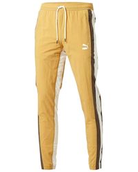 PUMA - Lux Woven T7 Track Pants "Honey Mustard Whisper Chocolate" 578964 01" - Lyst