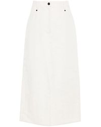 Brunello Cucinelli - Linen Blend Skirt "Off" Brun1398" - Lyst