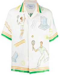 CASABLANCA - Tennis Play Button Up Shirt & U-Mps24-Sh-003-04" - Lyst