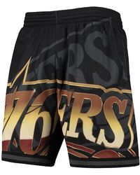 Mitchell & Ness - Big Face 4.0 Nba Shorts "Philadelphia 76Ers" Pshr1259 P76Yypppblck" - Lyst