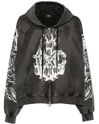 THUG CLUB - Six Riding Skull Zip-Up Hoodie Tc26Ss3601" - Lyst
