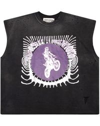 Satoshi Nakamoto - Globe Of Death Logo Sleeveless T-Shirt "Washed Sat064" - Lyst