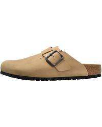 Birkenstock - Boston Wire Buckle Nubuck Leather "Sandcastle" 1031584" - Lyst