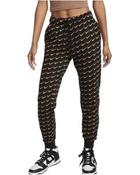 Nike - Fleece Mid-Rise Monogram Pants Dz3088 011" - Lyst
