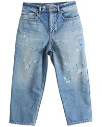 Balenciaga - Jackie Capri Jeans "Stained" A001Nxtuw765760" - Lyst