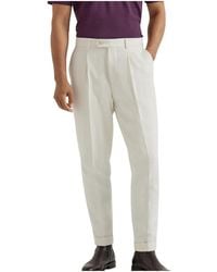 Brunello Cucinelli - Cotton Linen Trousers "English" Brun2965" - Lyst