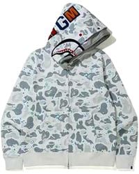 A Bathing Ape - Space Camo Shark Full Zip Double Hoodie Multi" 056" - Lyst