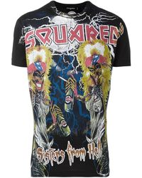 DSquared² - Sisters From Hell Concert Cotton T-Shirt S74Gd0215 S22427 900" - Lyst