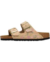 Birkenstock - Arizona Suede Leather "Sandcastle Flower Print" 1031694" - Lyst