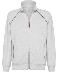 Brunello Cucinelli - Zip-Up Track Jacket "Pearl" Brun892" - Lyst