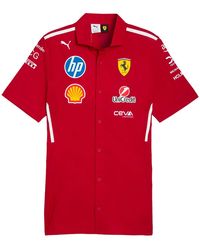 PUMA - Scuderia Ferrari 2025 Team Shirt "Dark Cherry" 763943 01" - Lyst