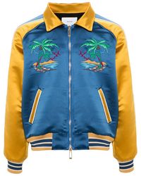 Rhude - Palm Eagles Souvenir Bomber Jacket Rhps24Ja07613133" - Lyst