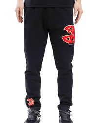 Pro Standard - Nba Atlanta Hawks Mash Up Logo Sweatpants Bah454276 Blk" - Lyst