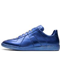 Maison Margiela - Replica Low Top Sneaker "blue Metallic" Shoes - Lyst