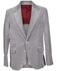 Brunello Cucinelli - Wool Blend Corduroy Two Button Blazer Brun2295" - Lyst