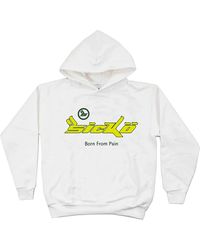 Sicko - Bornfrompain Og Pain Hooded Sweatshirt Lime" Sck004" - Lyst