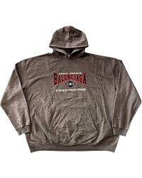 Balenciaga - Embroidered Authentic Apparel Logo Hooded Sweatshirt "Molten Taupe Multi" 620973 Tmvb1 7081" - Lyst