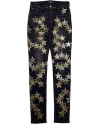 Amiri - Leather Star Patch Jeans "Chemist - Lyst