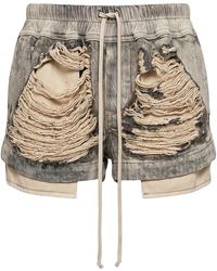 Rick Owens - Fog Boxers Denim Shorts "Mineral" Ds02F6319 Dmksh 59" - Lyst