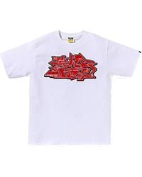 A Bathing Ape - Asnka Kanji Graffiti Logo T-Shirt 1L30 110 054" - Lyst