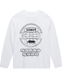 Honor The Gift - Global Logo Long Sleeve T-Shirt Htg250545 Whit" - Lyst