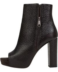 Brunello Cucinelli - Peep-Toe Heeled Boots Brun706" - Lyst