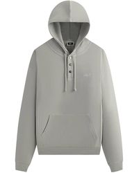 Kith - Crystal Wash Interlock Williams Iv Hoodie "Concrete" Khm032024 005" - Lyst