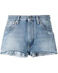 Off-White c/o Virgil Abloh - Corporate Denim Shorts Owyc002C99Den0054501" - Lyst