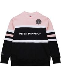Mitchell & Ness - Mls Head Coach Fleece Current Logo Crewneck Shirt "Inter Miami Cf - Lyst