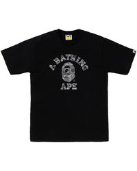 A Bathing Ape - Abc Camo Reflective On College Ss T-Shirt 001Tem201008M" - Lyst
