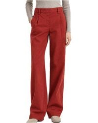 Brunello Cucinelli - Wide Leg Cotton Blend Trousers Brun2785" - Lyst