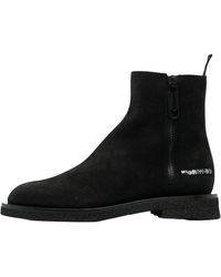 Off-White c/o Virgil Abloh - Suede Sponge Sole Ankle Boot Omid011F22Lea0011010" - Lyst