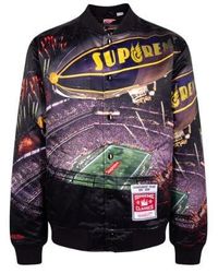 Supreme - Mitchell & Ness Stadium Satin Varsity Jacket "ss 22" - Lyst
