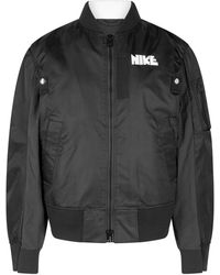 Nike - X Sacai Layered Bomber Jacket Cv5732 010" - Lyst