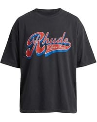 Rhude - Pit Stop T-Shirt "Vintage Rhss26Tt03012 Blk" - Lyst